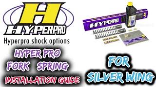 Silver Wing Community Hyper pro fork springs installation guide for Silver Wing تركيب سوست التعديل [upl. by Naarah]