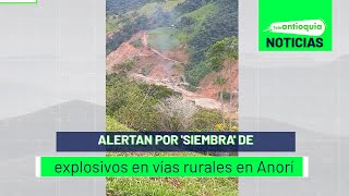 Alertan por siembra de explosivos en vías rurales en Anorí  Teleantioquia Noticias [upl. by Amabil]