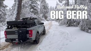 We CRASHED our Ranger Tremor Snow Camping  Big Bear Holcomb Valley Campground [upl. by Birkett612]