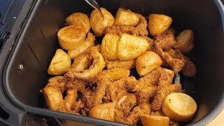 Calamar Pané sans œufs pommes de terre au Airfryer [upl. by Accissej576]