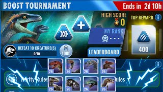 Is 🔥Saurophaganax🔥 best in Boost Tournament   Jurassic world alive  V39 [upl. by Shoifet]