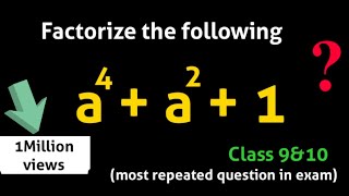 a4a21  factorize the following  class 9amp10  Maths  step by step [upl. by Eanad]