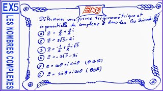 LES NOMBRES COMPLEXES EX5 solution détaillée avec rappel du cours durant la solution [upl. by Proud113]