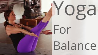 45 Minute Hatha Yoga Total Body Workout for Balance [upl. by Trisa]