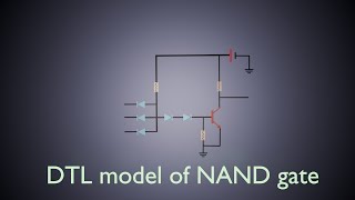 DTL model of NAND gate explained animation [upl. by Cacie]