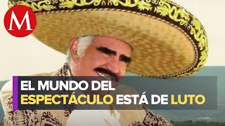 Famosos reaccionan a la muerte de Vicente Fernández [upl. by Kcirrez]