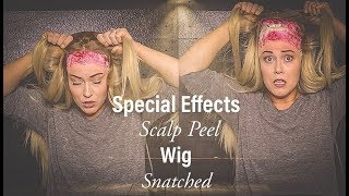 DIY Wig quotSnatchedquot  Scalp Peel Special FX Makeup [upl. by Ellehc]