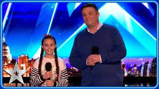 FATHER and DAUGHTER dazzle with Celine Dion cover  Unforgettable Audition  Britains Got Talent [upl. by Arratoon]