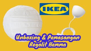 Unboxing amp Tutorial Regolit Hemma Lampu Gantung dari IKEA [upl. by Olegna]