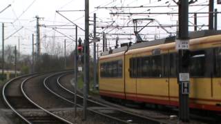 AVG Stadtbahn Wagen 802 in Karlsruhe Albtalbahnhof [upl. by Meibers]