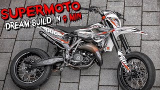 BUILDING DREAM 125 SUPERMOTO in 9 MINUTES [upl. by Lenox695]