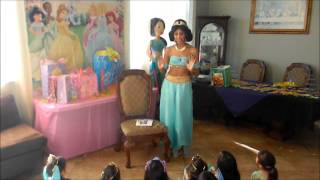 Princess Jasmine Singing Character  San Diego Princess Parties  Epic Character Parties [upl. by Oribelle]