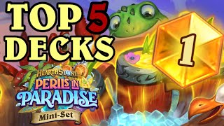 Top 5 BEST DECKS in Hearthstone from the Traveling Travel Agency Miniset [upl. by Idet591]