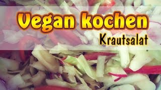 Rezept Krautsalat selber machen  Coleslaw  Vegan [upl. by Nnairret]