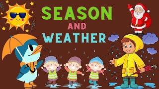 Kids Vocabulary  How’s The Weather for kids  Sun Rain Wind Snow Lightning and Thundering [upl. by Tima]