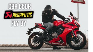 CBR 650R Akrapovic Flyby Vs Stock Flyby [upl. by Eceined917]