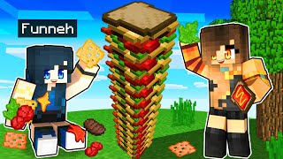 Making the TALLEST Sandwich in Minecraft [upl. by Isewk]