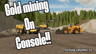 Farming simulator 22 Gold mining on console [upl. by Sher939]