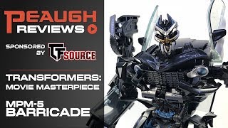 Video Review Transformers Masterpiece MPM05 BARRICADE [upl. by Annamarie]