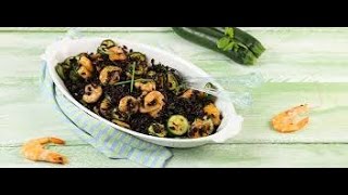 Ricetta veloce riso venere allo scoglioQuick recipe black rice with seafood [upl. by Filmore]