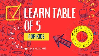 Learn Multiplication Table of Five 5 x 1  5Times Tables Practice Table of 5 [upl. by Anavas]