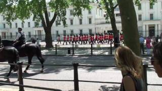 Changing of the guard at Buckingham Palace in London [upl. by Eerbua96]