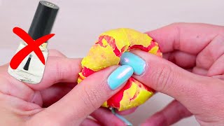 How to make Clay Cracking without Nail Polish Tutorial EXPERIMENT CRACKING CLAY WITH PAINT [upl. by Marius]