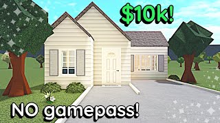 10k Bloxburg NO GAME PASS Starter House Build For Beginners [upl. by Strain]