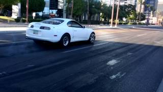 1000hp Toyota Supra burnout [upl. by Erdnaek225]