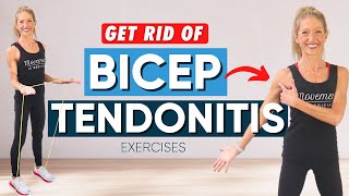 Get Rid of Bicep Tendonitis Exercises Follow Along for Pain Relief [upl. by Torto]