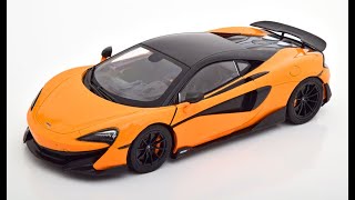 Modelissimo Solido McLaren 600 LT 2018 orangeblack 118 [upl. by Leuqar]