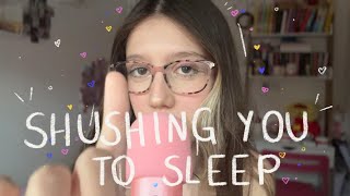 ASMR Shushing you to sleep  Clicky mouth sounds [upl. by Maison]