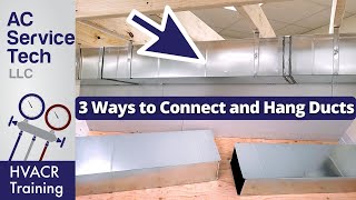 HVAC Sheet Metal Basics 3 Methods For Hanging Duct [upl. by Christean]