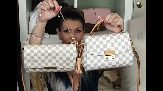 LOUIS VUITTON Croisette vs Favorite mm in Azur lvlovermj [upl. by Treblih]