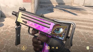 MAC10 Disco Tech Minimal Wear  CS2 Skin Showcase with Ethereal Gaze Foil sticker [upl. by Paulsen]