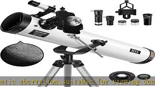 HSL Reflector Telescope76mm Aperture 700mm Focal Length Astronomy Reflector Telescopes 35X875X [upl. by Nnaes769]