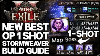 Path of Exile 2  New Best OP Stormweaver Build Guide  Easy 1 SHOT Double Shock Archmage Endgame [upl. by Battista952]