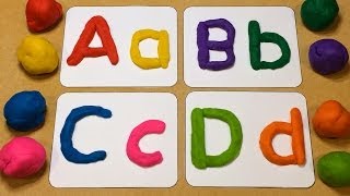 Playdough Letter Tracing Preschool Learning Activity [upl. by Leboff]