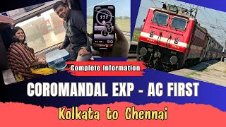 Shalimar to Chennai Coromandel Express  AC 1st Cabin Full Journey  The Sunny Days [upl. by Marquis]