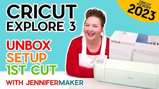 Cricut Explore 3 for Beginners Unbox Setup amp First Cut CRICUT KICKOFF Day 1 [upl. by Manuel517]