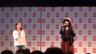 Japan Expo  Junko Takeuchi Japanese voice of Naruto July 4 2013 [upl. by Reteip]