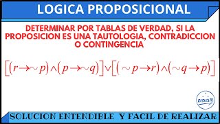 TABLAS DE VERDAD ejercicios resueltos [upl. by Aronid465]