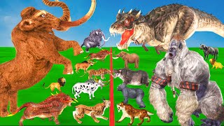 Woolly Mammoth Vs Dinosaur Prehistoric Mammals Vs Prehistoric Mammals Size Comparison Animal Revolt [upl. by Nonah874]