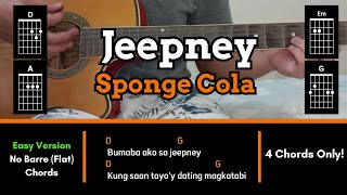 Jeepney  Sponge Cola  EASY Guitar Tutorial CHORDS STRUMMING PATTERN amp LYRICS [upl. by Yeldud]