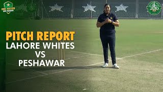 Pitch Report  Lahore Whites vs Peshawar  Day 1  Match 17  QuaideAzam Trophy 202324  M1U1A [upl. by Kosse]