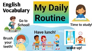 My Day  Daily Routine Kids Vocabulary Basic English Speaking Practice lifeofpreschoolers6259 [upl. by Ecyar208]