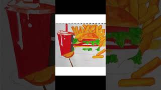 Fast Food drawing  part 2 art easydrawing [upl. by Lindell793]