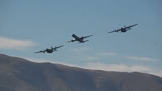 Warbirds Over Wanaka 2024 RNZAF Jets Fly past Poseidon 757 [upl. by Richma619]