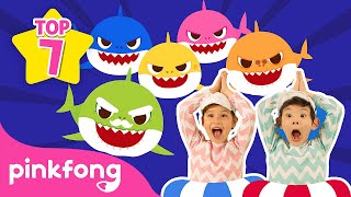 🏆TOP7 Baby Shark Dance Songs  Animal Songs  Compilation for Kids  Pinkfong Songs for Children [upl. by Dremann]