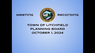 Litchfield Planning Board Oct 1 2024 [upl. by Caterina]